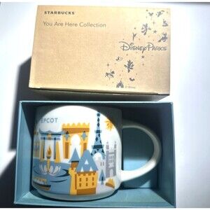 Starbucks Disney Epcot  Parks You Are Here ORNAMENT Mini Mug 2 oz NWT 2014